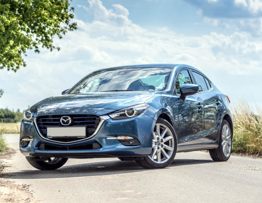 Mazda 3,  White, Blue